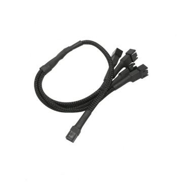 Single Sleeved 3pin Fan Cable to 4X3p Splitter Cable